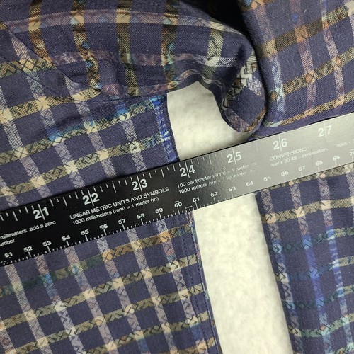 Bugatchi Uomo Shirt Mens XL Blue Geometric Shaped Fit Dress Button Up - Picture 7 of 11