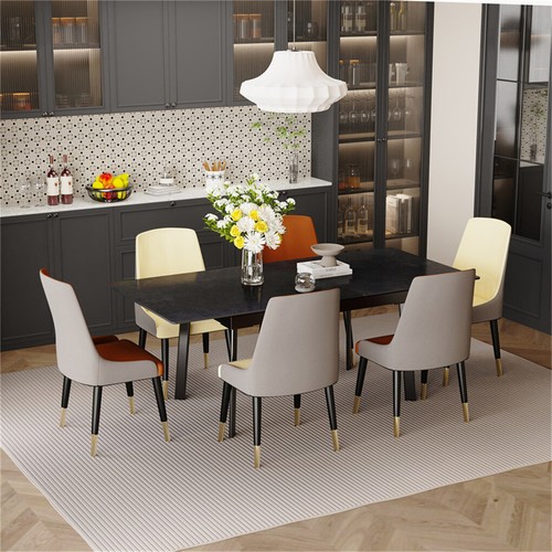 UNHO 1.6m Marble Dining Table Extending Kitchen Table High Hardness Tabletop AU - Picture 3 of 30