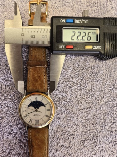 Vintage Aero Neuchatel Moon Phase Swiss Made Quartz Watch - Picture 5 of 13
