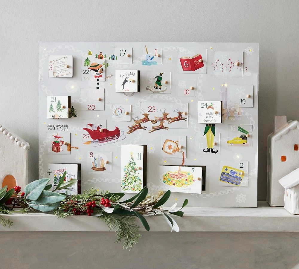 Pottery Barn Elf Light Up LED Advent Calendar Christmas Holiday NEW | eBay