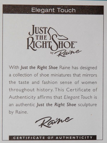 Just the Right Shoe, Raine, "Elegant Touch" mixed media miniature # 25347 NIB - Picture 7 of 7