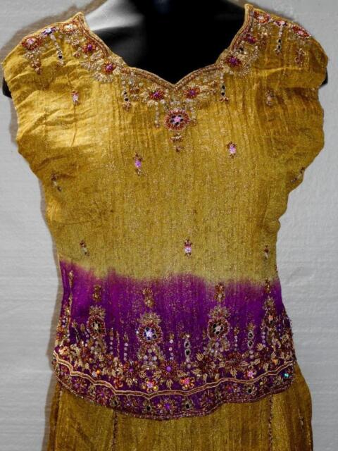 Gorgeous Handmade India Boho Embellished 2 pc Top & Skirt NICE Beaded Jeweled Gorgeous Handmade India Boho Embellished 2 pc Top & Skirt NICE Beaded Jeweled
