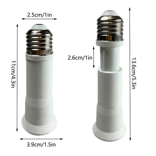 E27 To E26 E27 Light Socket Extender Adapterextension Flexible Socket Extender A - Picture 2 of 7