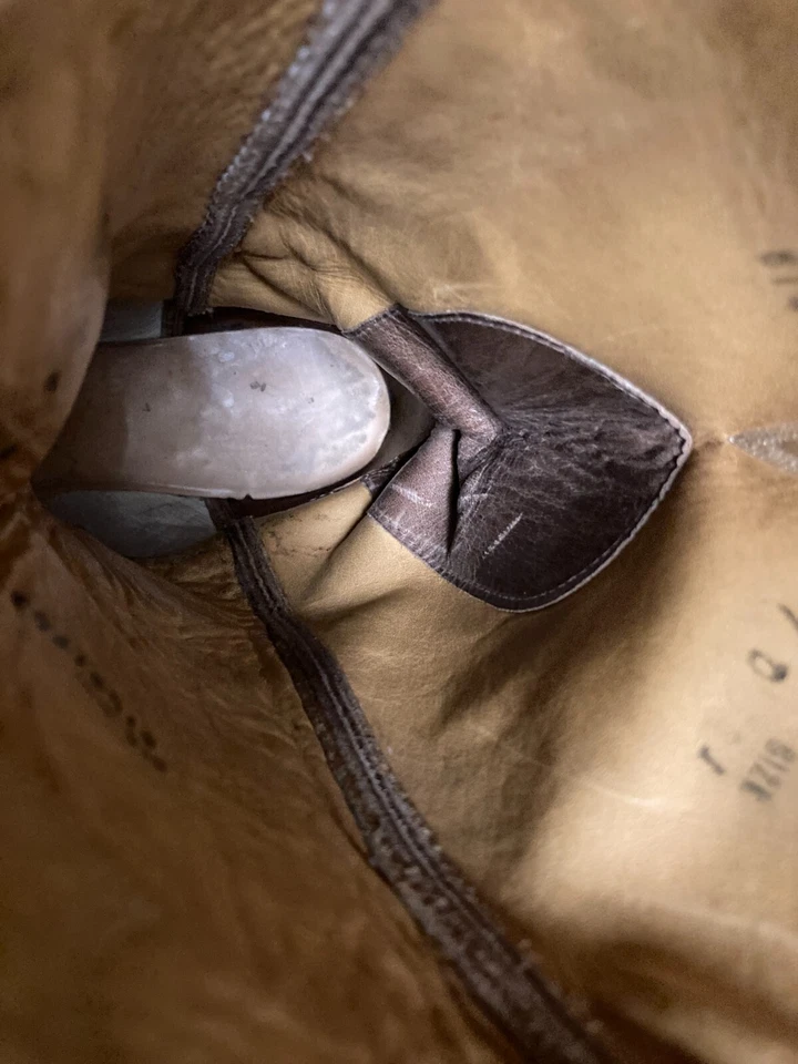 DISTRESSED BROWN MADE IN USA  TONY LAMA WESTERN ENGIINEER TRUCKER BOOTS SIZE 7 D - Image 4 of 4