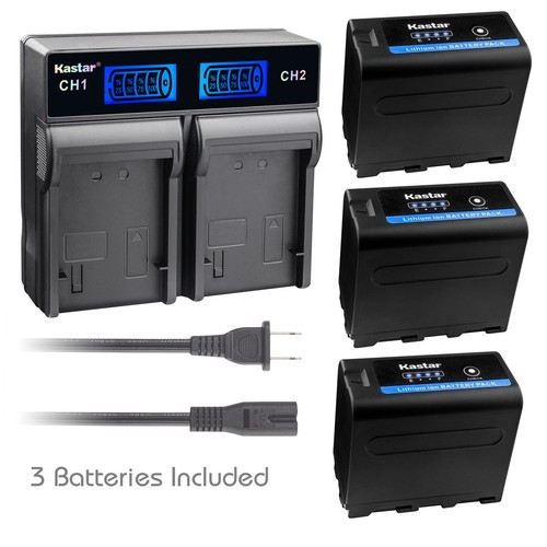 Kastar Battery LCD Rapid Charger for Sony NP-F970 Pro DCR-TRV125 HVR-V1 HXR-NX5R - Picture 10 of 11