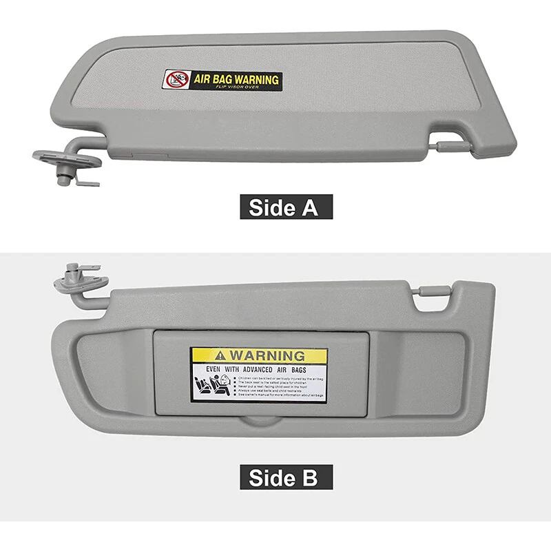 Gray Left Driver Side Sun Visor For 2006-2011 Honda Civic 83280-SNA-A01ZC Foto 3 de 4