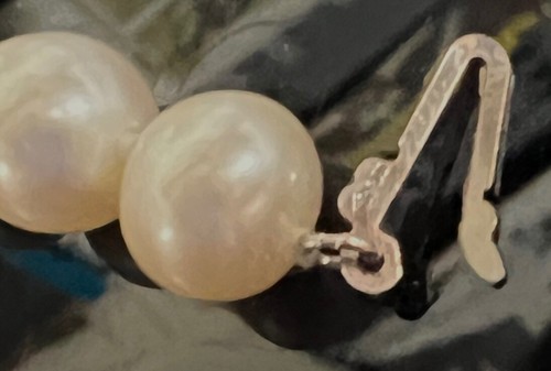 Vtg 7” AAA Natural Genuine 10mm Akoya Pearl Bracelet 14K Platinum Clasp 16gm - Bild 4 von 17