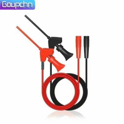 GOUPCHN SMD IC Mini Grabber Test Hook Clip Silicone Jumper Wire 26AWG with 2mm Jack