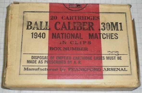 FRANKFORD ARSENAL CAL. .30 1940 NATIONAL MATCHES NEW REPLICA