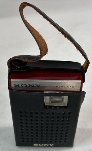Radio d'epoca a transistor Sony 2R-29 RARA ROSSA! Ricambi/Riparazione anni 60 con custodia in pelle! - Foto 7 di 7