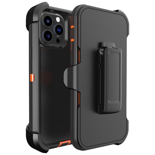 For iPhone 15 14 13 12 11 Pro Max Shockproof Case Rugged Heavy Duty Cover+ Clip - Picture 16 of 21