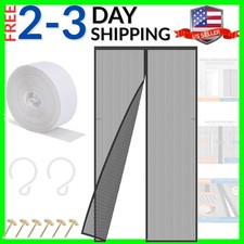 Magnetic Screen Door,Screen Size 36" x 80" Strengthened Fiberglass Mesh,Mesh ...