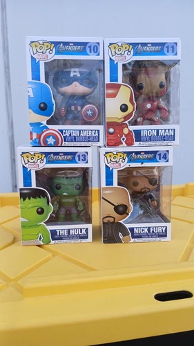 Funko POP! Original Marvel Avengers Set 10 Cap 11 Iron Man 13 Hulk 14 Nick Fury