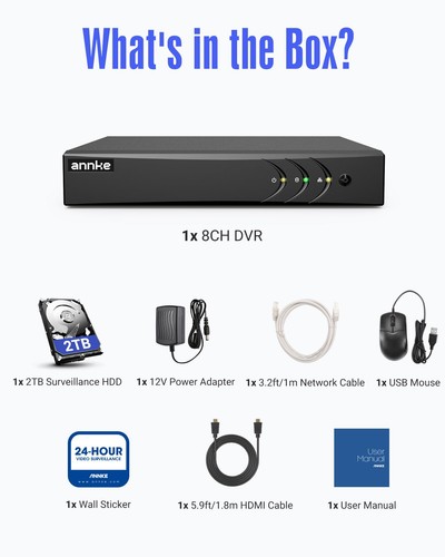 3K Lite 8CH Digital Video Recorder, H.265+ Hybrid 5-in-1 DVR with AI Human/Ve... - Picture 9 of 9