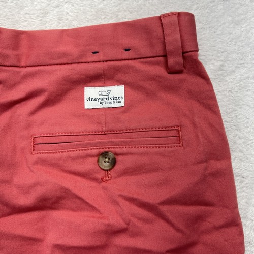 Vineyard Vines Adjustable Waist Zip Flat Front Shorts Boys 16 Coral Pockets - Picture 4 of 14