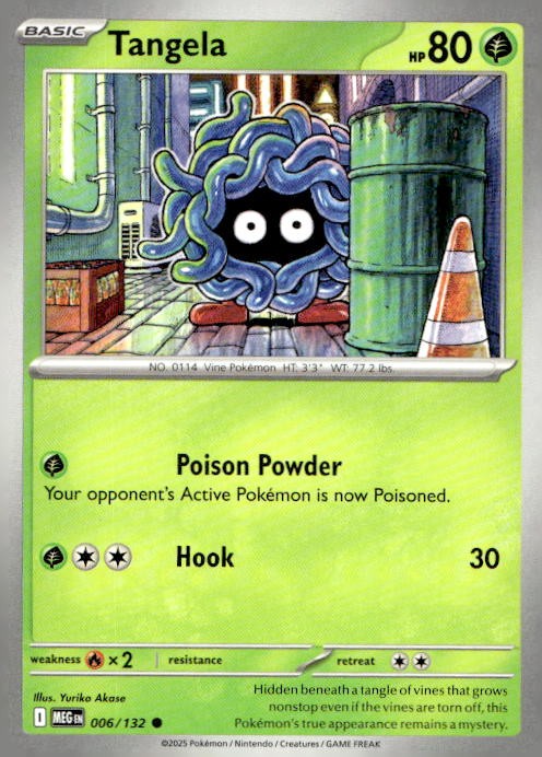 Tangela 006/132 Common Mega Evolution Pokemon Lightly Played
