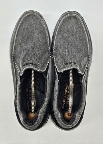 SKECHERS Expected Avillo Mens Size 12 M Black Relaxed Fit Casual Slip On Shoes - Picture 4 of 9