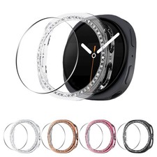 5 5 Pack Bling Case for Samsung Galaxy Watch 8 40mm Screen Protector, Hard PC...