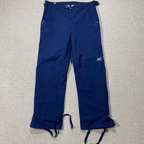 Vintage Helly Hansen Hose Herren 36x31 blau gesteppt Regen Segelausrüstung
