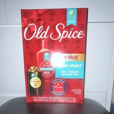 Old Spice Pure Sport Set: Shampoo 400mL, Body Wash 89mL, Pomade 63g, Mystery Gi  
