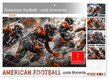 American football - cool moments (Monthly Wall Calendar 2026 16.5 x 23.4 (open))