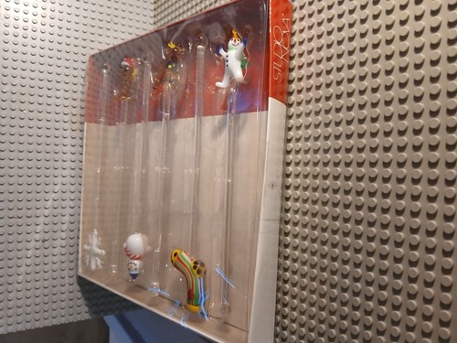 JUEGO DE 6 AGITADORES STUDIO NOVA VIDRIO SOPLADO A MANO NAVIDAD RENO SWIZZLE STICKS - Imagen 2 de 2