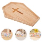  Large Coffin Charcuterie Board: Wooden Coffin Shaped Serving Tray - Halloween