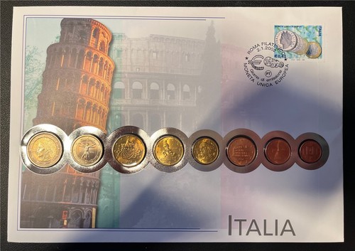 Carta Numismática - Italia 2002 - Juego KMS - en carpeta, limitada, (sin publicar)