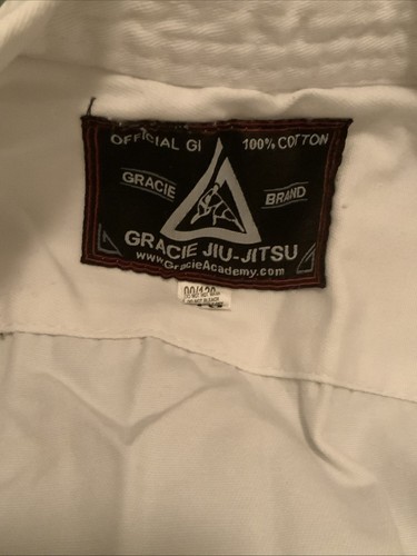 Gracie Jiu-Jitsu Classic Gi Size 00/120 (kids4-7)White BJJ MMA Kimono With Belt - Picture 4 of 24