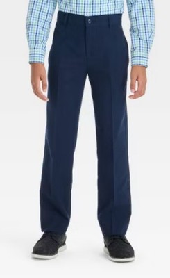 Cat & Jack Boys Navy Blue Suit Pants  Polyester Rayon Blend Adjustable Waist NWT