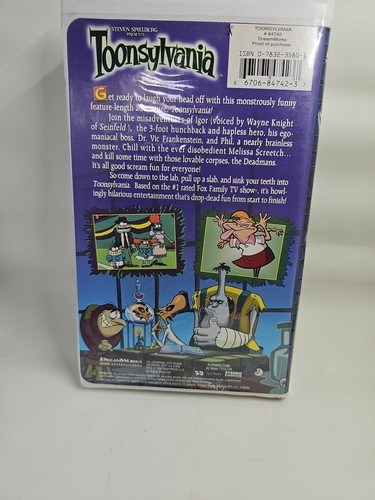 Steven S[pielberg's Toonslvania, Children animated video, VHS tape format - Picture 2 of 3