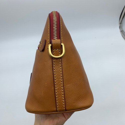 Borsa a tracolla Dooney & Bourke a cupola fiorentina in pelle marrone naturale - Foto 17 di 19