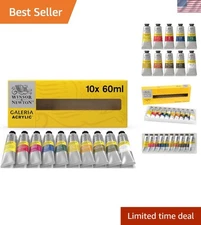 Professional Acrylic Paint Set: 10 Elegant Satin 60ml Tubes - Indoor/Outdoor Use