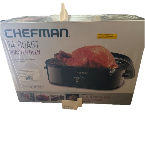 Horno tostador Chefman de 14 cuartos con tapa domo nuevo en caja negro - Imagen 2 de 5
