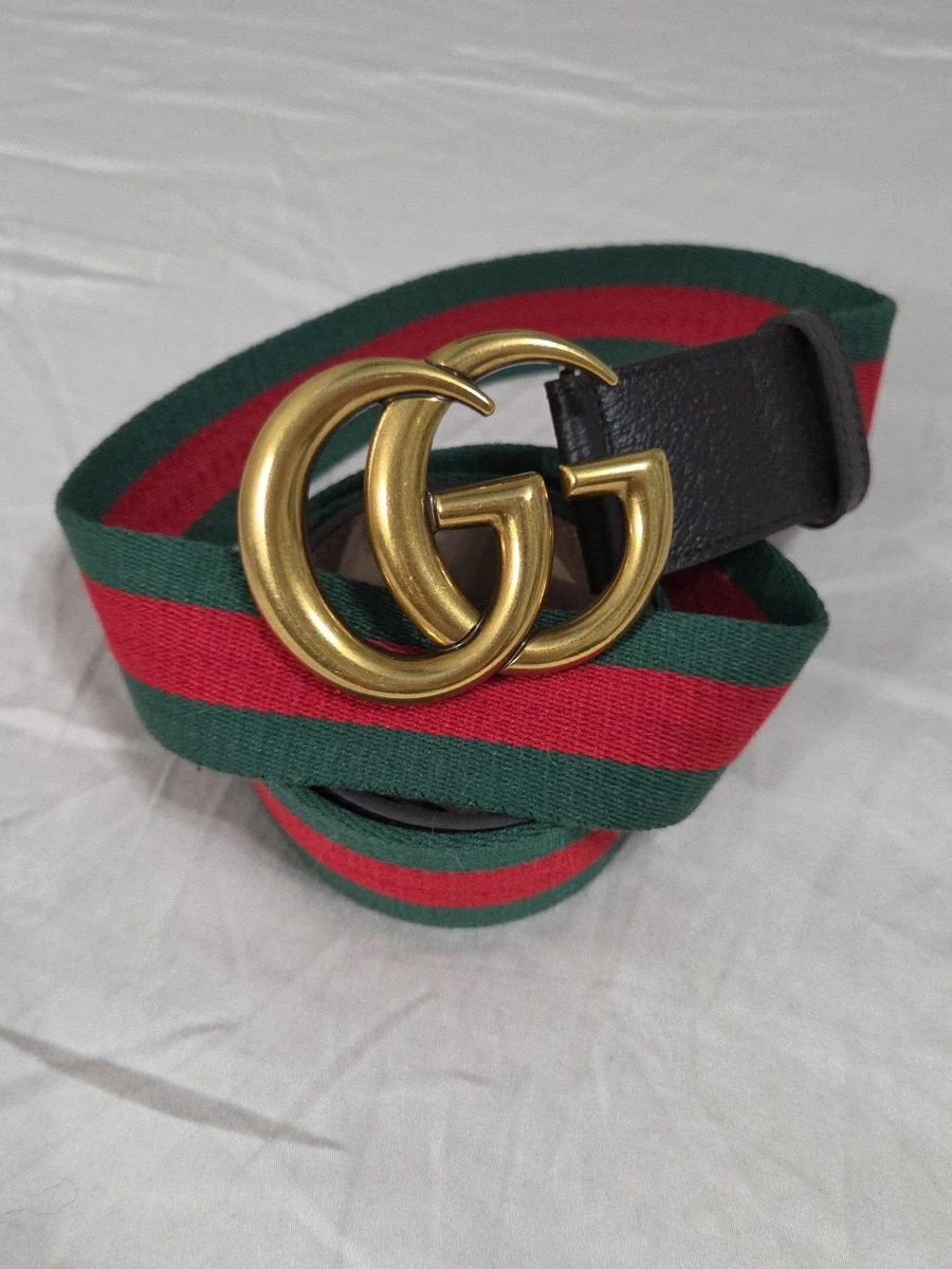 GUCCI 緑と赤のストライプ レザーベルト gucci belt red green products for sale | eBay