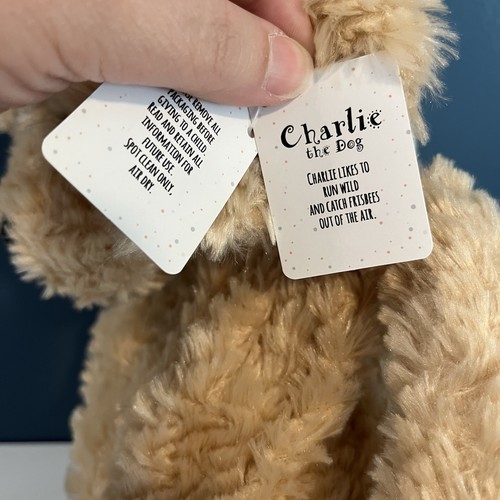 Dog & Cat Stocking Holders (2) Deep Pouch Plush Stuffed Animal Jingle Bunnies - Picture 6 of 13