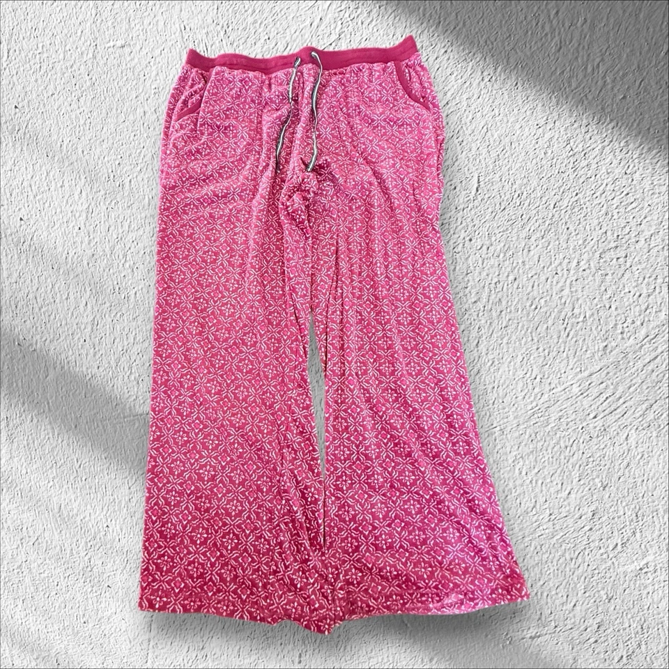 Nautica Women’s Pajama Set Size M Pink Geometric Print Long Sleeve & Pants - Image 3 of 4