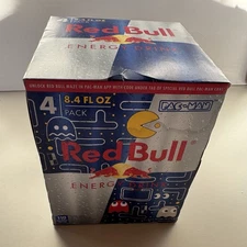 Red Bull PAC-MAN Pack of 4 Cans 8oz - RARE Unopened BOX