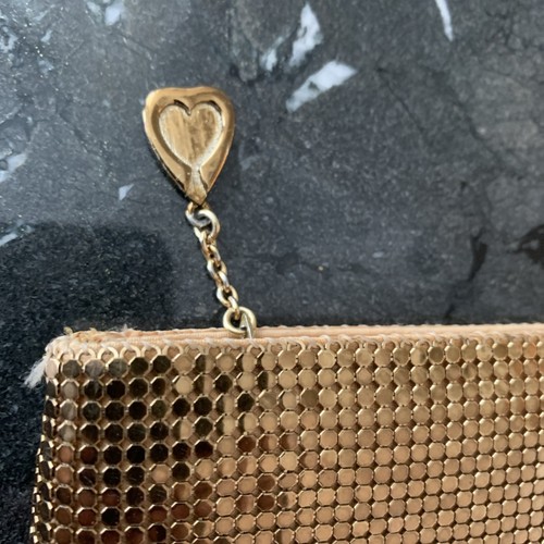 Beautiful Vintage MCM Whiting and Davis BRONZE Mesh Wallet Evening CLUTCH - Picture 5 of 9