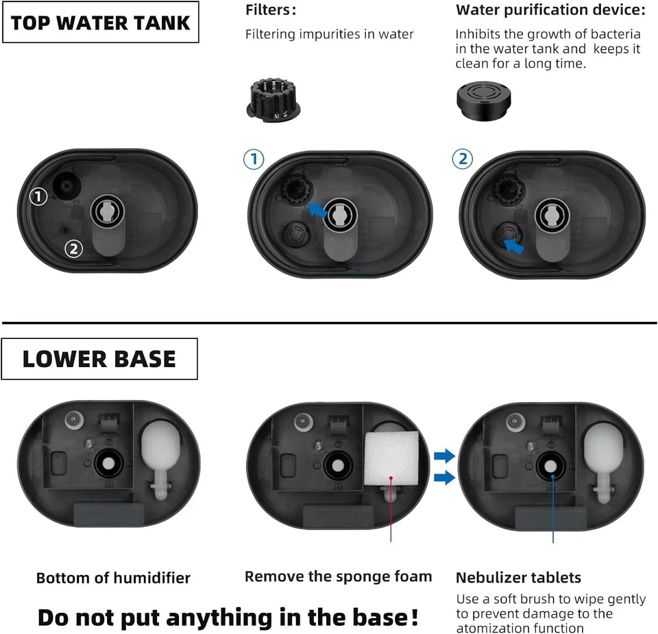 6L Humidifiers for Bedroom Large Room Home, Cool and Warm Humidifiers for Baby - Image 3 of 4