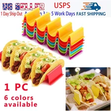 1-6PCS Wave Taco Holder Stand – BPA-Free Plastic Rack Tray for Mexican Cooking