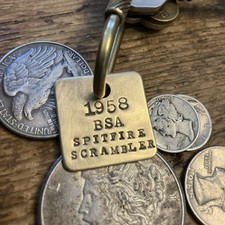 1958 BSA SPITFIRE Scrambler Brass Custom Key ...