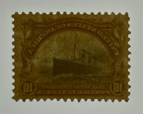 US #299 1901 10c yellow brown & black Pan-Pacific “Fast Ship” MLH/VF; $115 SCV - Picture 3 of 3