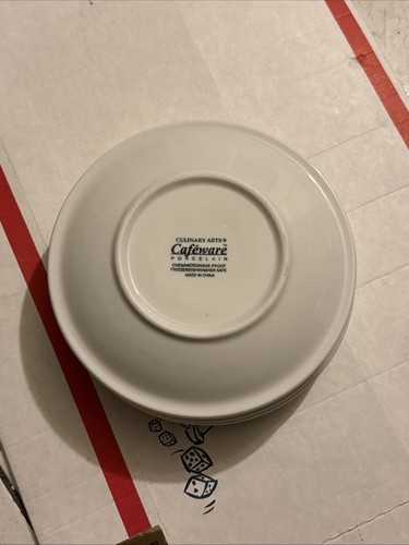 Lote de 9 platos de ensalada de cafetería de artes culinarias borde de 7 3/4" blanco bonito acabado brillante - Imagen 11 de 14