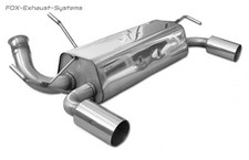 Duplex Sportauspuff Peugeot 206 RC 1x90mm rund scharf