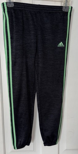 Adidas Youth Kid 7 Full Zip Track Suit Set Hood Black Heather Grey Green NWOT - Picture 7 of 13