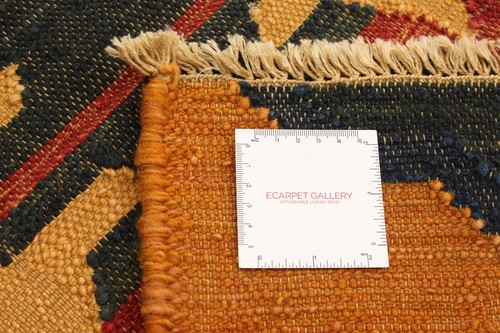 Vintage Hand Woven Carpet 4'0" x 6'0" Traditional Wool Kilim Rug - Picture 9 of 9