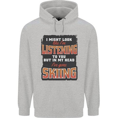 Mein Kopf I'Ve Gone Skifahren Lustig Skier Herren 80% Baumwolle Kapuzen