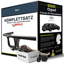 Anhängerkupplung starr für OPEL Corsa D Fliessheck +E-Satz Kit NEU