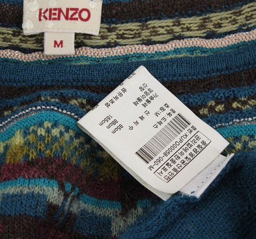 Kenzo Multi Patchwork Wool Knit économies Dress M 26809366